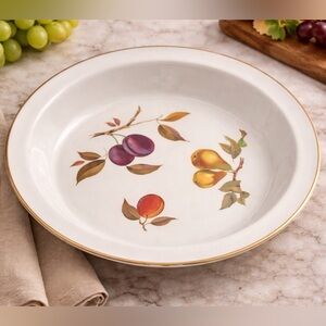 Royal Worcester Evesham Gold Serving Bowl 10” Vintage England